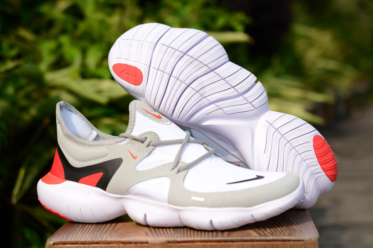 Women Nike Free RN 5.0 2019 White Grey Red Black Running Shoes